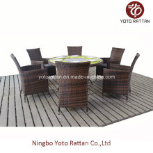 Outdoor Round Table with 6 Chairs (1208)